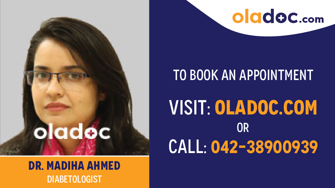 Book appointment with Dr.Madiha Ahmed-best Diabetologist in Islamabad